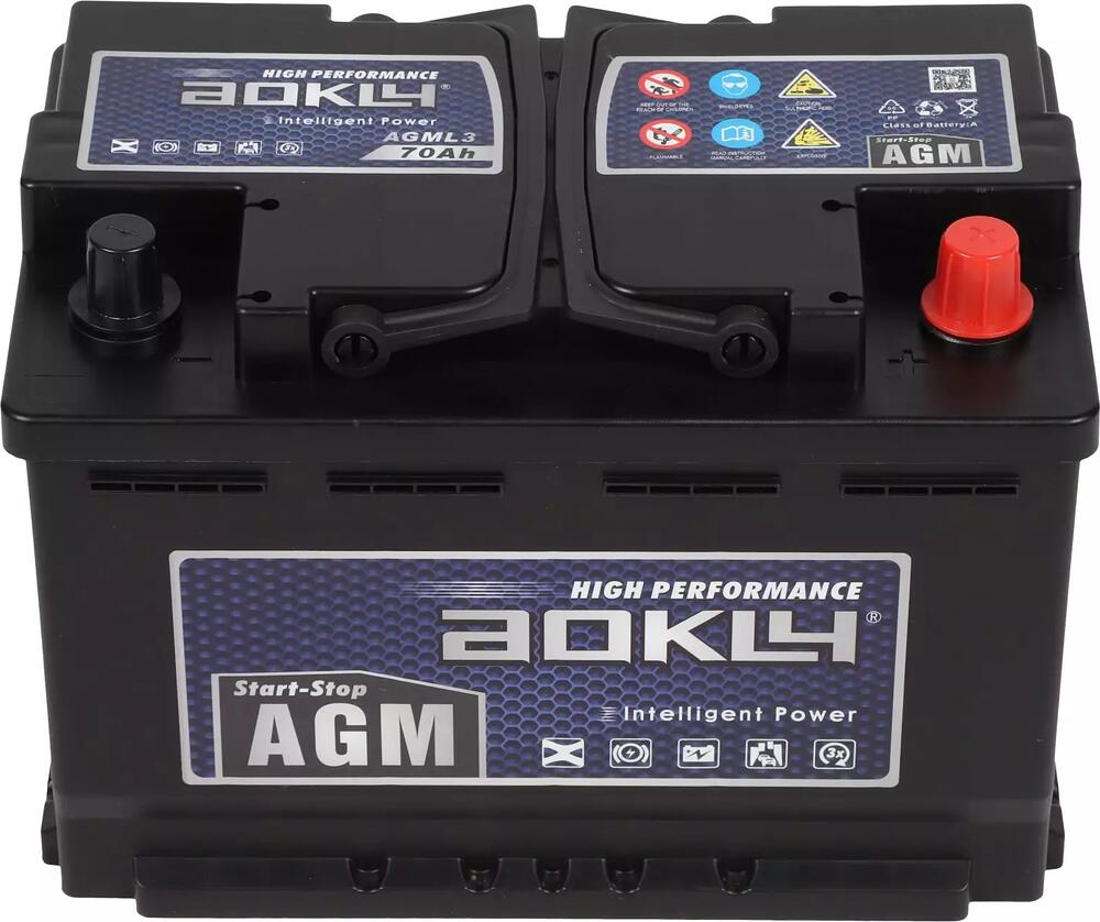 AOKLY AGM Stop&Go AGM VRL2 60, 60 А·ч 640 А (EN), обратная полярность, корпус L2, 242×175×190 мм