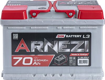 Arnezi DIN SMF E1060700 70 А/ч 630 А (EN), обратная полярность, 278×175×190 мм, L3