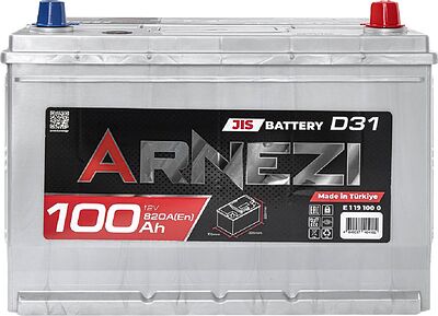 Arnezi JIS SMF E1191000 100 А/ч 820 А (EN), обратная полярность, 306×176×225 мм, D31
