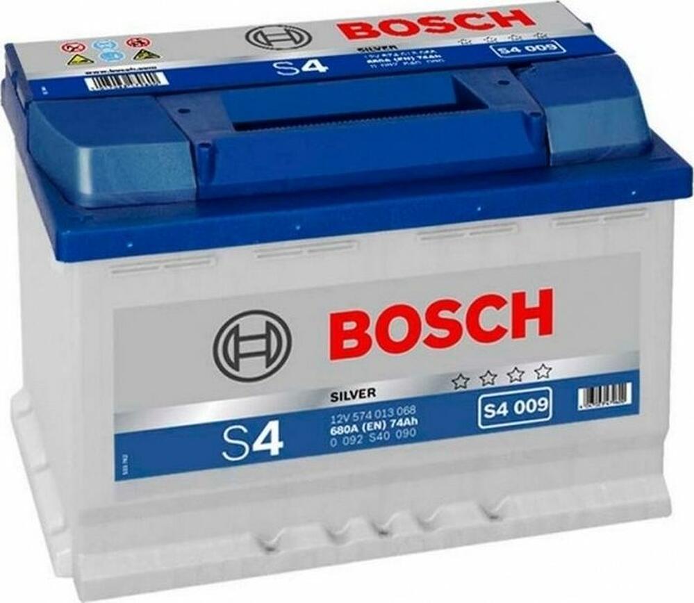 Bosch S4 0 092 S40 090 74 А/ч 680 А (EN), прямая полярность, 278×175×190 мм