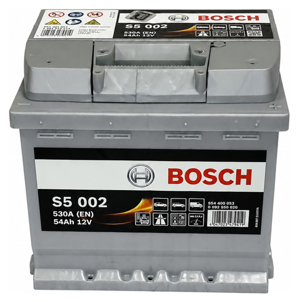 Bosch S5 0 092 S50 020 54 А/ч 530 А (EN), обратная полярность, 207×175×190 мм