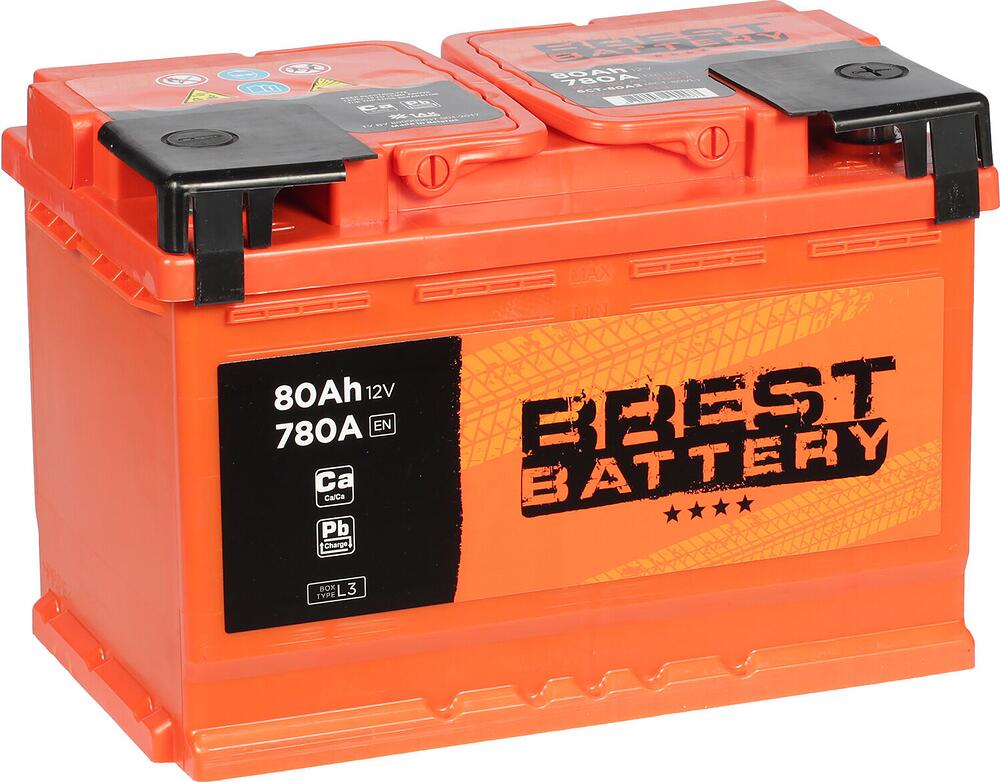Аккумулятор Brest Battery Standard BP800 80 А/ч 780 А (EN), обратная полярность, 278×175×190 мм, L3
