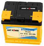 JUST POWER Standard JPSL2650 65 А·ч 600 А (EN), обратная полярность, 242x175x190 мм