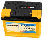 JUST POWER Standard JPSL3750 75 А·ч 750 А (EN), обратная полярность, 278x175x190 мм