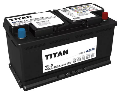 Titan AGM 95 А/ч обратная r+ (353x175x190)