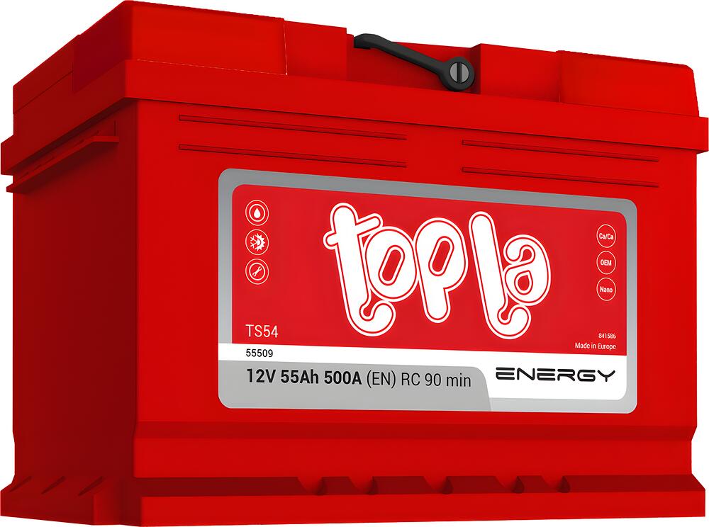 Topla Energy TS54 (55509) 55 А·ч 500 А (EN), обратная полярность, 242×175×175 мм