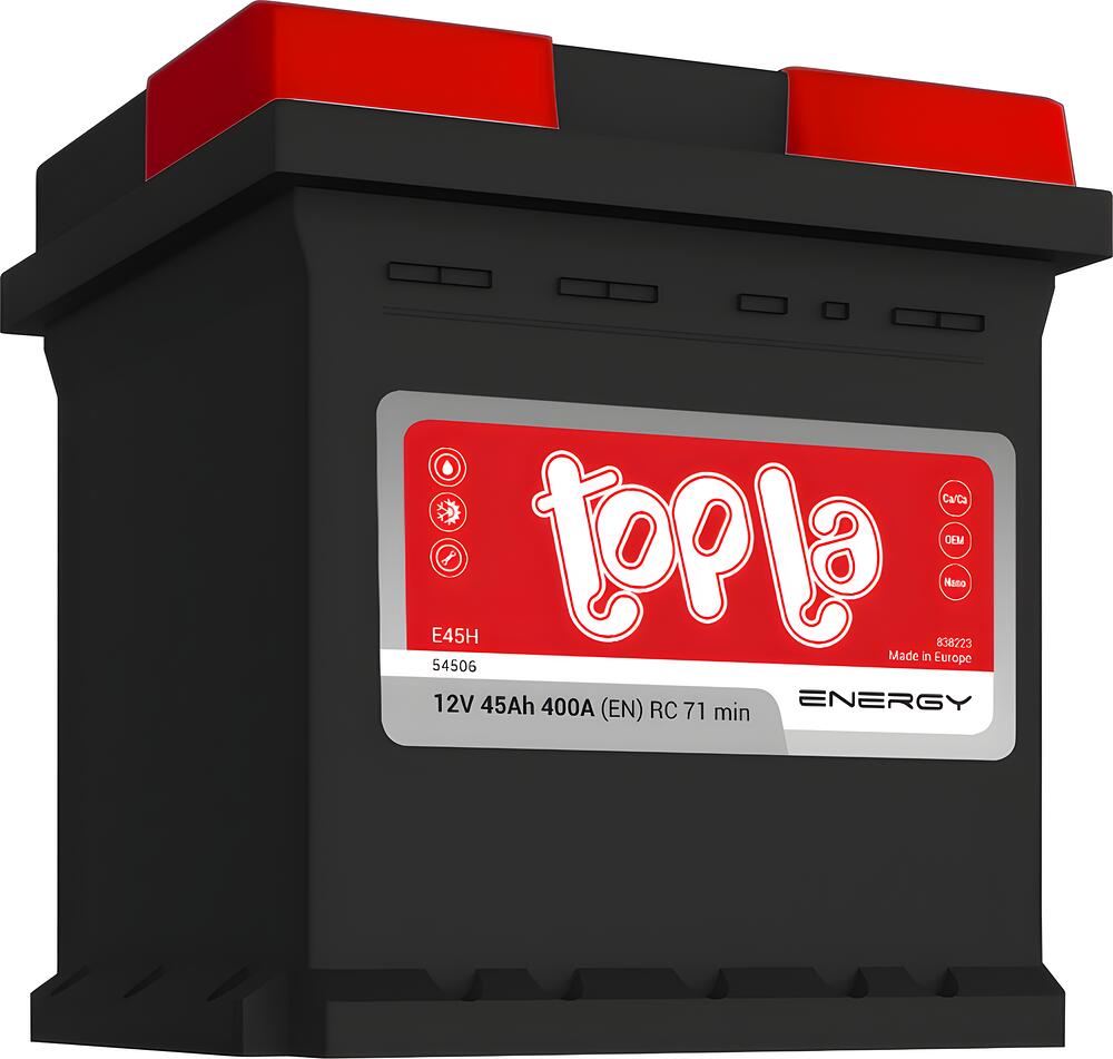 Topla Energy E45H (54506) 45 А·ч 400 А (EN), обратная полярность, 175×175×190 мм