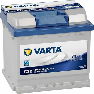 Varta Blue Dynamic C22 52 А/ч, 470 А (EN), обратная полярность (207x175x190), код 552400047
