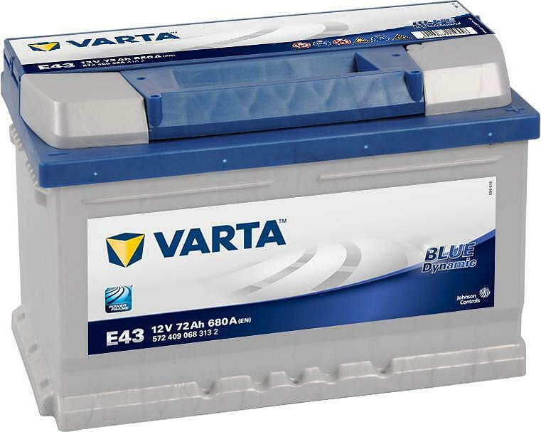 Varta Blue Dynamic 572409068 72 А·ч 680 А (EN), обратная полярность, 278×175×175 мм