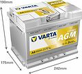 Varta Dynamic AGM A8 60 А/ч 680 А (EN), обратная полярность, 242x175x190 мм, ETN 560901068