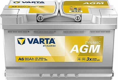 Varta Dynamic AGM A6 80 А/ч 800 А (EN), обратная полярность, 315x175x190 мм, ETN 580901080
