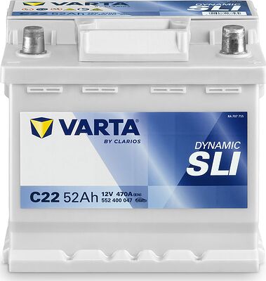 Varta Dynamic SLI C22 52 А/ч 470 А (EN), обратная полярность, 207×175×190 мм, ETN 552400047