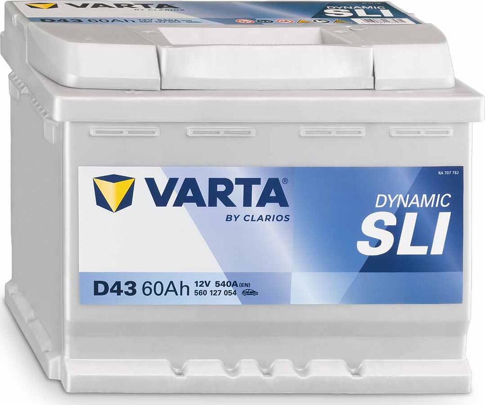 Varta Dynamic SLI D43 60 А/ч 540 А (EN), прямая полярность, 242×175×190 мм, ETN 560127054