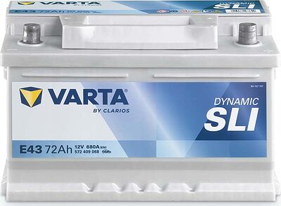 Varta Dynamic SLI E43 72 А/ч 680 А (EN), обратная полярность, 278×175×175 мм, ETN 572409068