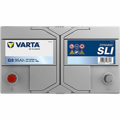 Varta Dynamic SLI G8 95 А/ч 830 А (EN), прямая полярность, 306×173×225 мм, ETN 595405083
