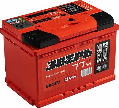 Зверь Standart ZVK 60-3-L 60 А/ч 620 А (EN), прямая полярность, 242×175×190 мм