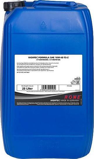 Rowe Hightec Formula 10W-40 TS-Z 25л