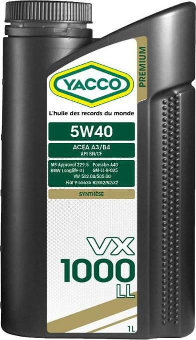 Yacco VX 1000 LL 5W-40 1л