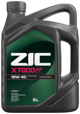 ZIC X7000 AP 10W-40 API CI-4; ACEA E4/E7 6л
