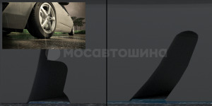 Tecnología Короткий тормозной путь на мокрой дороге