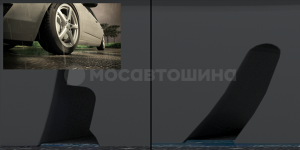 Tecnología Короткий тормозной путь на мокрой дороге