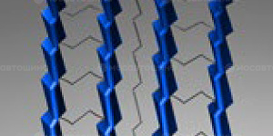 Tecnología Продольные зигзагообразные канавки