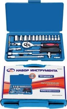 Набор инструмента 24 предм. 1/4DR, CrV AUTOVIRAZH