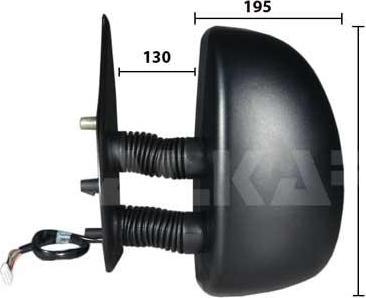 ALKAR Зеркало заднего вида CITROEN JUMPER/FIAT DUCATO/PEUGEOT BOXER02-06 пр.мех.130mm (1325628080, 9257961)