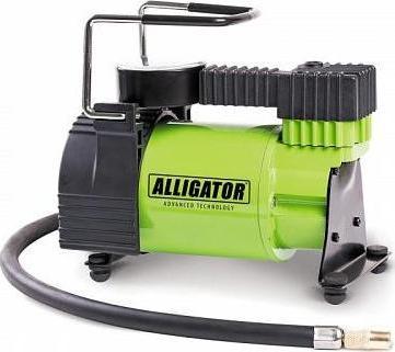 Компрессор автомобильный АЛЛИГАТОР, металлический, 12V, 120W, производ-сть 30 л./мин., переходники для накач., сумка, 1/8