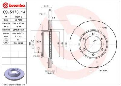 AP 24247 E тормозной диск на TOYOTA HILUX II пикап (LN8_, RN5_, LN6_, YN6_, YN5_, LN5_, RN6_)