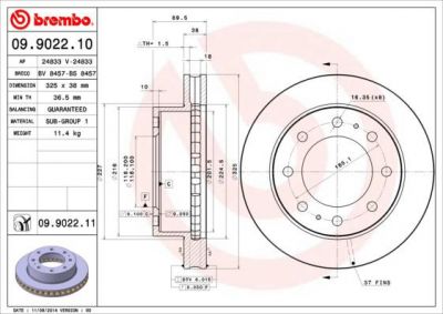 AP 24833 V тормозной диск на CHEVROLET SILVERADO 1500