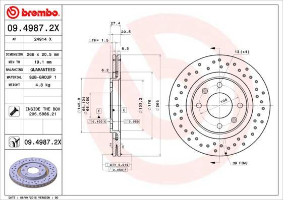 AP 24914 X тормозной диск на PEUGEOT PARTNER фургон (5)