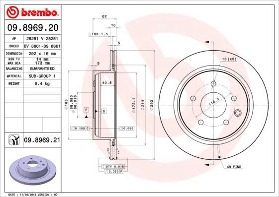 AP 25251 V тормозной диск на NISSAN QASHQAI / QASHQAI +2 (J10, JJ10)
