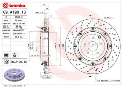 AP 25482 Z тормозной диск на NISSAN GT-R (R35)