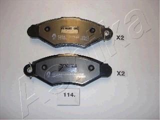 Ashika 50-01-114 комплект тормозных колодок, дисковый тормоз на NISSAN KUBISTAR (X76)