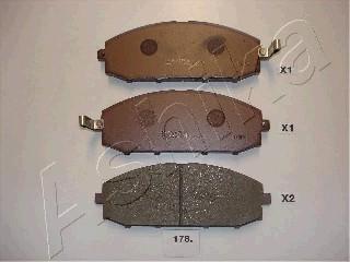 Ashika 50-01-178 комплект тормозных колодок, дисковый тормоз на NISSAN PATROL GR V Wagon (Y61)