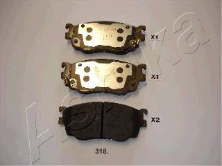 Ashika 50-03-318 комплект тормозных колодок, дисковый тормоз на MAZDA 626 V Hatchback (GF)