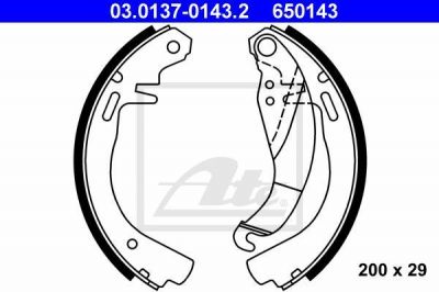 ATE 03.0137-0143.2 комплект тормозных колодок на OPEL KADETT D (31_-34_, 41_-44_)