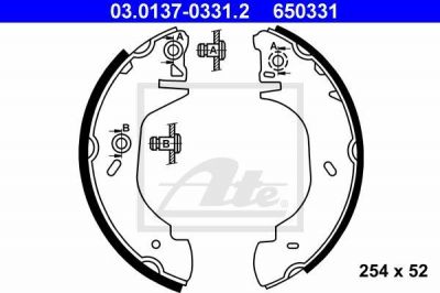 ATE 03.0137-0331.2 Комплект тормозных колодок