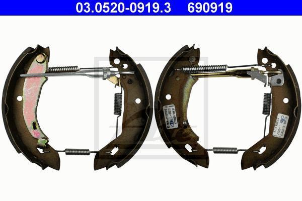 ATE 03.0520-0919.3 комплект тормозных колодок на PEUGEOT 205 II (20A/C)