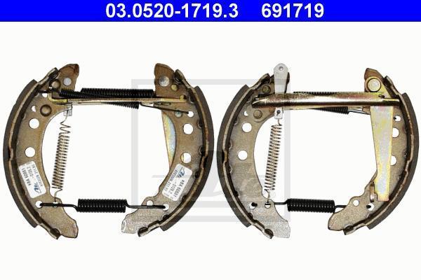 ATE 03.0520-1719.3 комплект тормозных колодок на VW POLO купе (86C, 80)