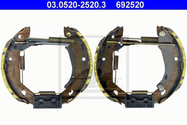ATE 03.0520-2520.3 комплект тормозных колодок на PEUGEOT 306 (7B, N3, N5)