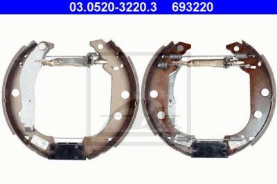 ATE 03.0520-3220.3 комплект тормозных колодок на PEUGEOT 306 (7B, N3, N5)