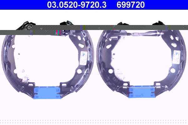 ATE 03.0520-9720.3 комплект тормозных колодок на PEUGEOT 208