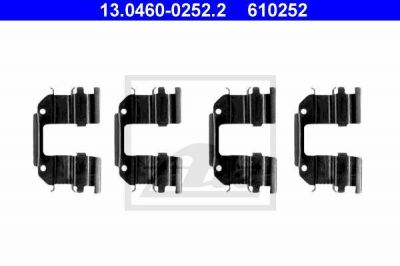 ATE 13.0460-0252.2 комплектующие, колодки дискового тормоза на DAEWOO MATIZ (KLYA)