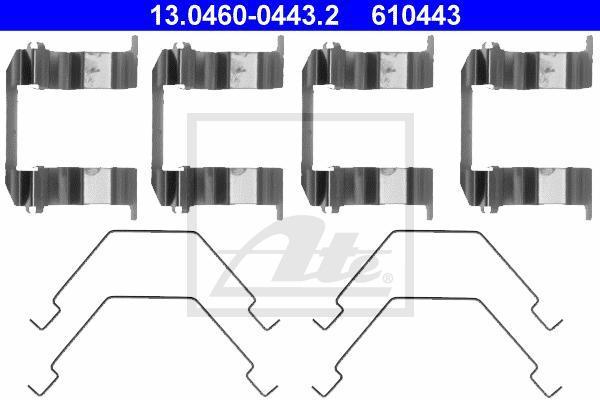 ATE 13.0460-0443.2 комплектующие, колодки дискового тормоза на MAZDA 626 IV Hatchback (GE)