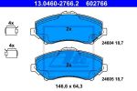 ATE 13.0460-2766.2 Колодки передние CHRYSLER Voyager IV/DODGE Journey all 07-> (68029263AA)