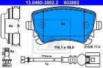 ATE 13.0460-2882.2 Колодки задние AUDI A6/S6/Allroad 04-11/A8 03-10/VW T5/Type Lucas (7H0698451)