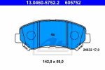 ATE 13.0460-5752.2 Колодки передние NISSAN QUASHQAI/ X-TRAIL