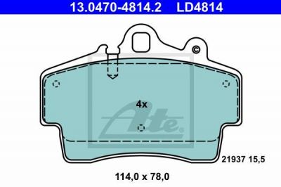 ATE 13047048142 13.0470-4814.2_колодки дисковые передние! Porsche Boxster 987 2.5-3.2 05>